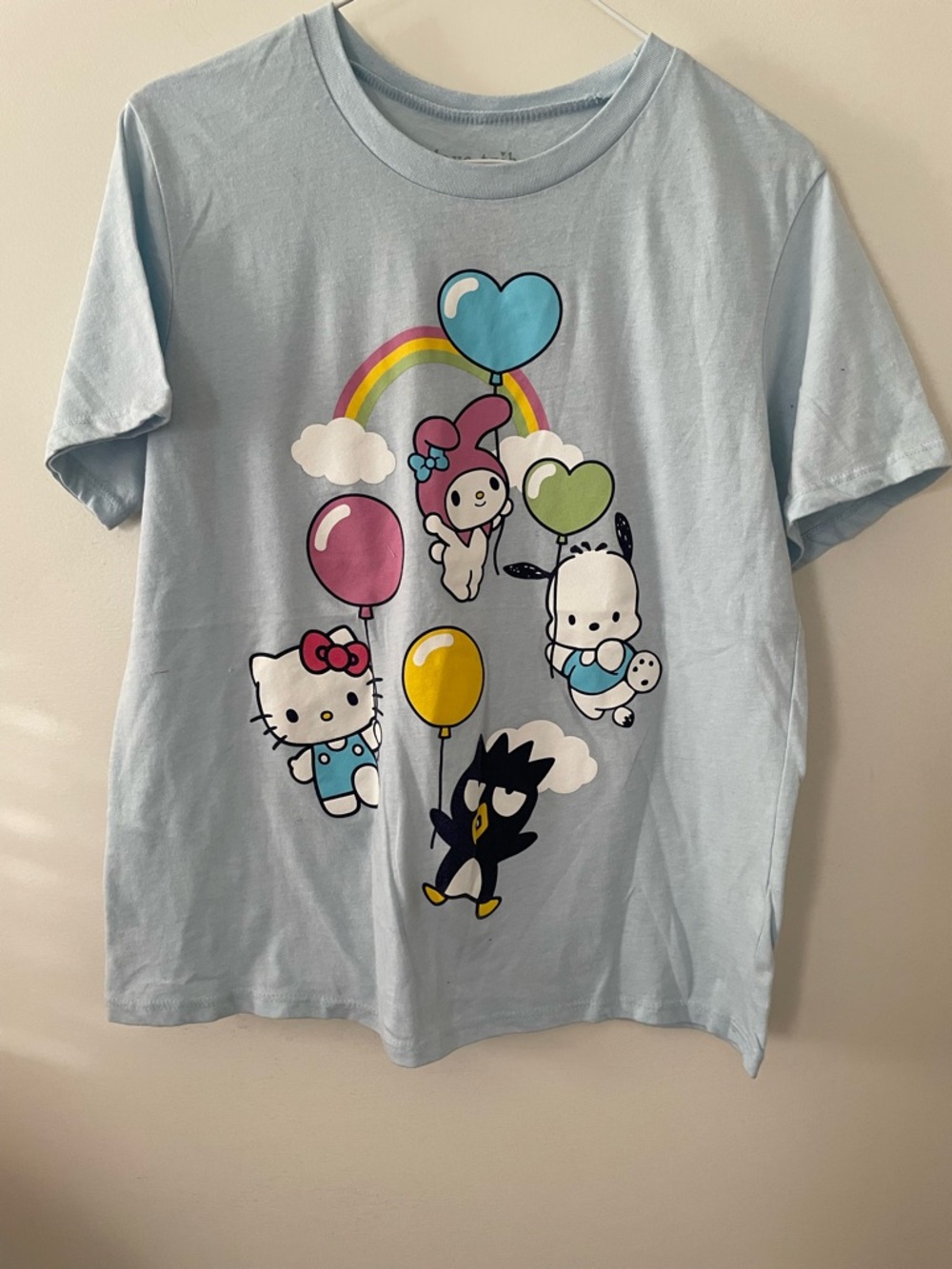 Love Tribe Light Blue Tee with Sanrio Balloon Characters
